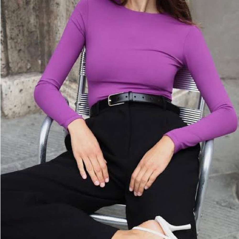Zara Purple Long Sleeve Bodysuit